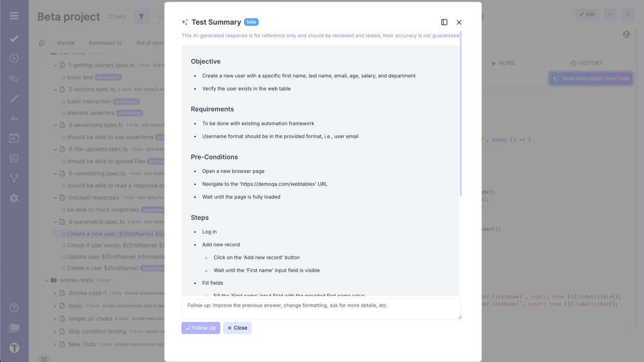 Testomat.io - AI-powered