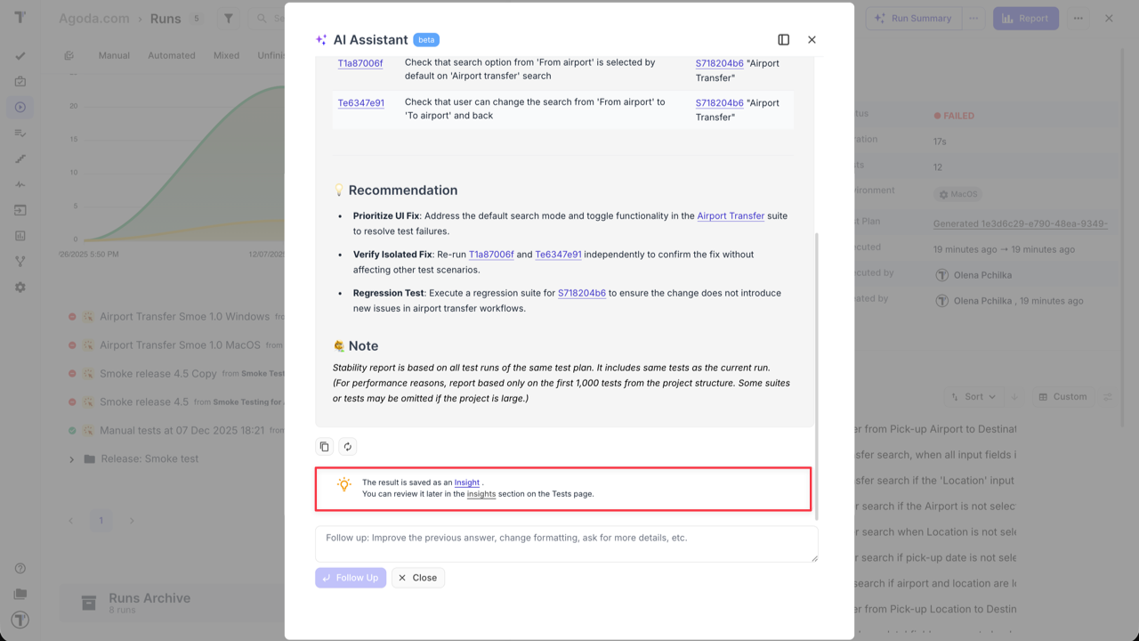 Testomat.io - Insights