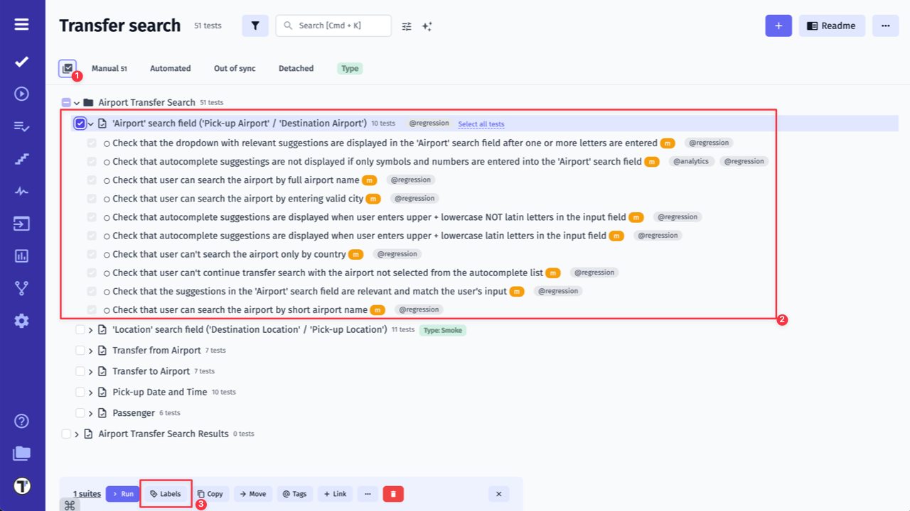 Testomatio - Multi-assign Label & Custom Field