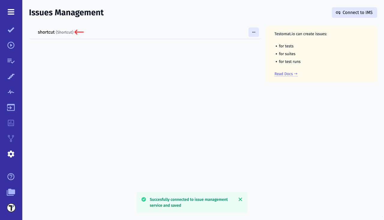 Testomat.io - Shortcut Profile