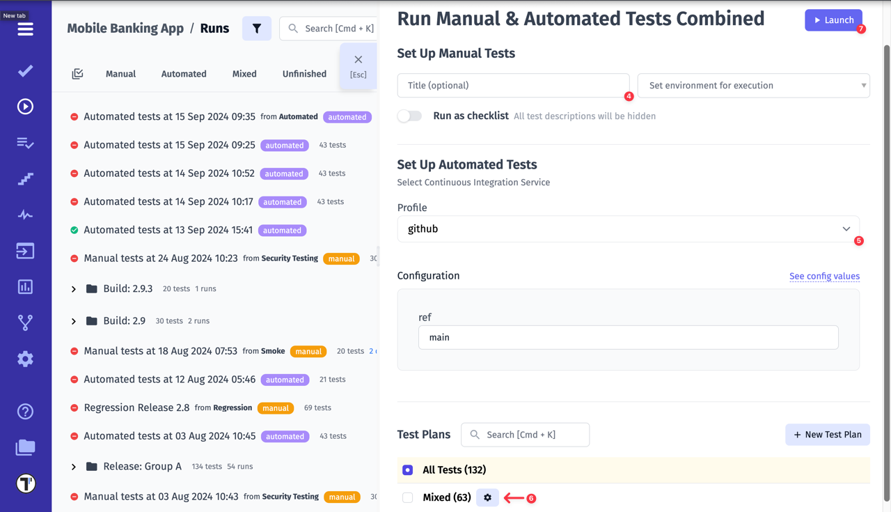 Testomat.io - Set Up the Mixied Run