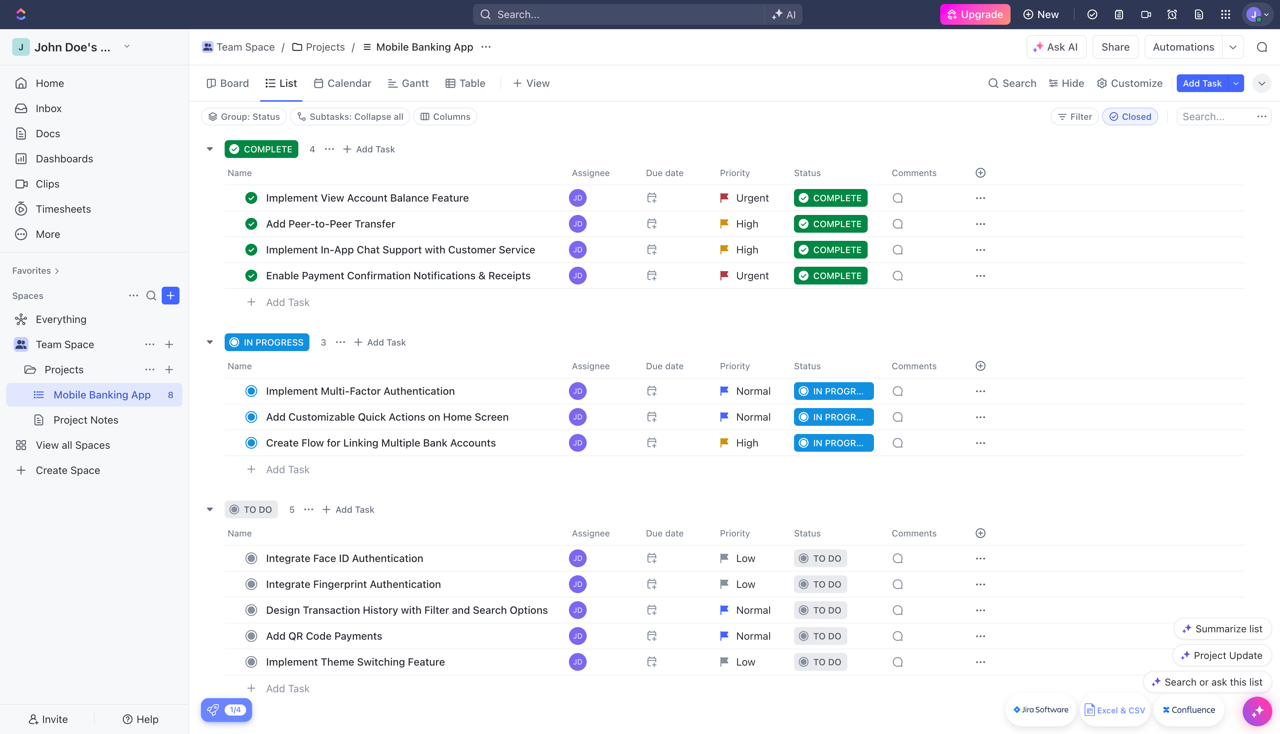 Testomat.io - ClickUp Workspace