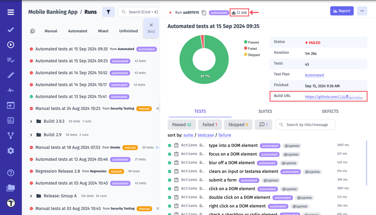 Testomat.io - Automated Plan Report