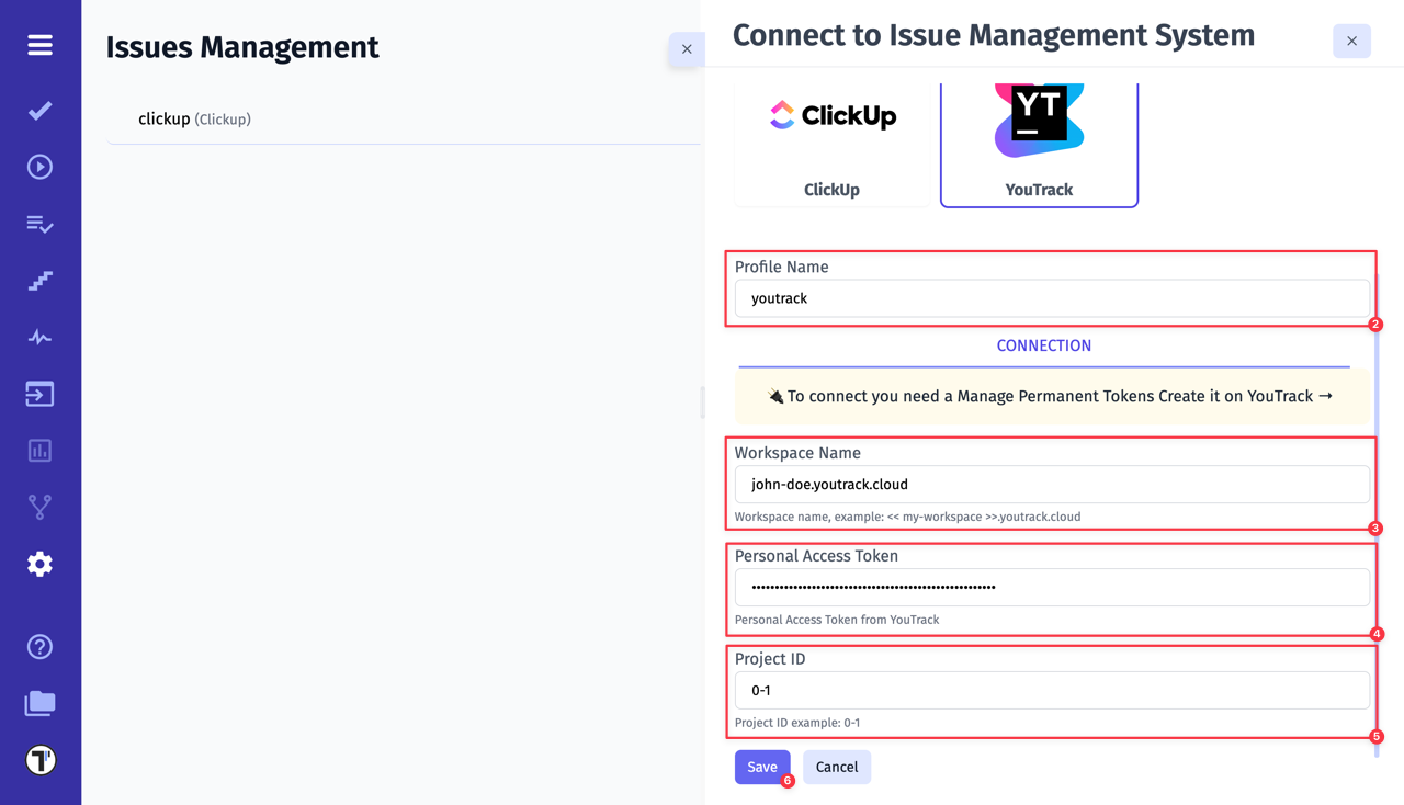 Testomat.io - YouTrack Configuration