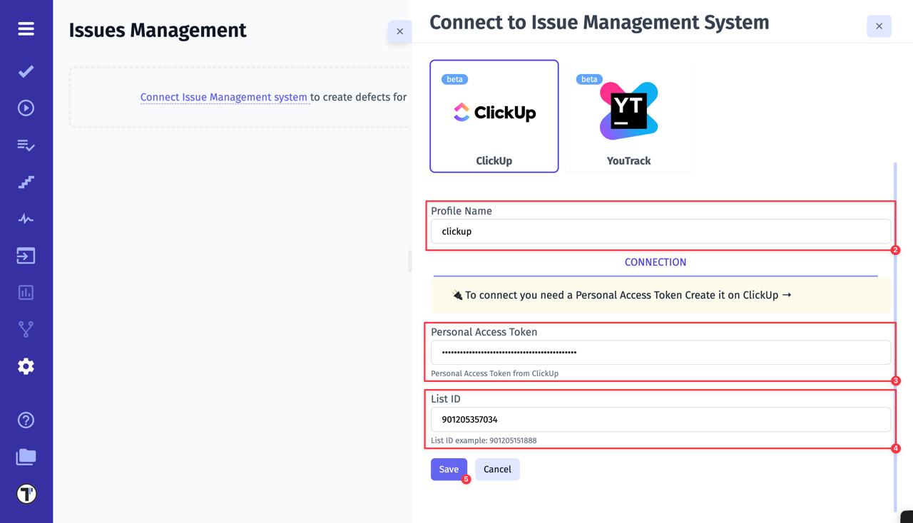 Testomat.io - ClickUp Configuration