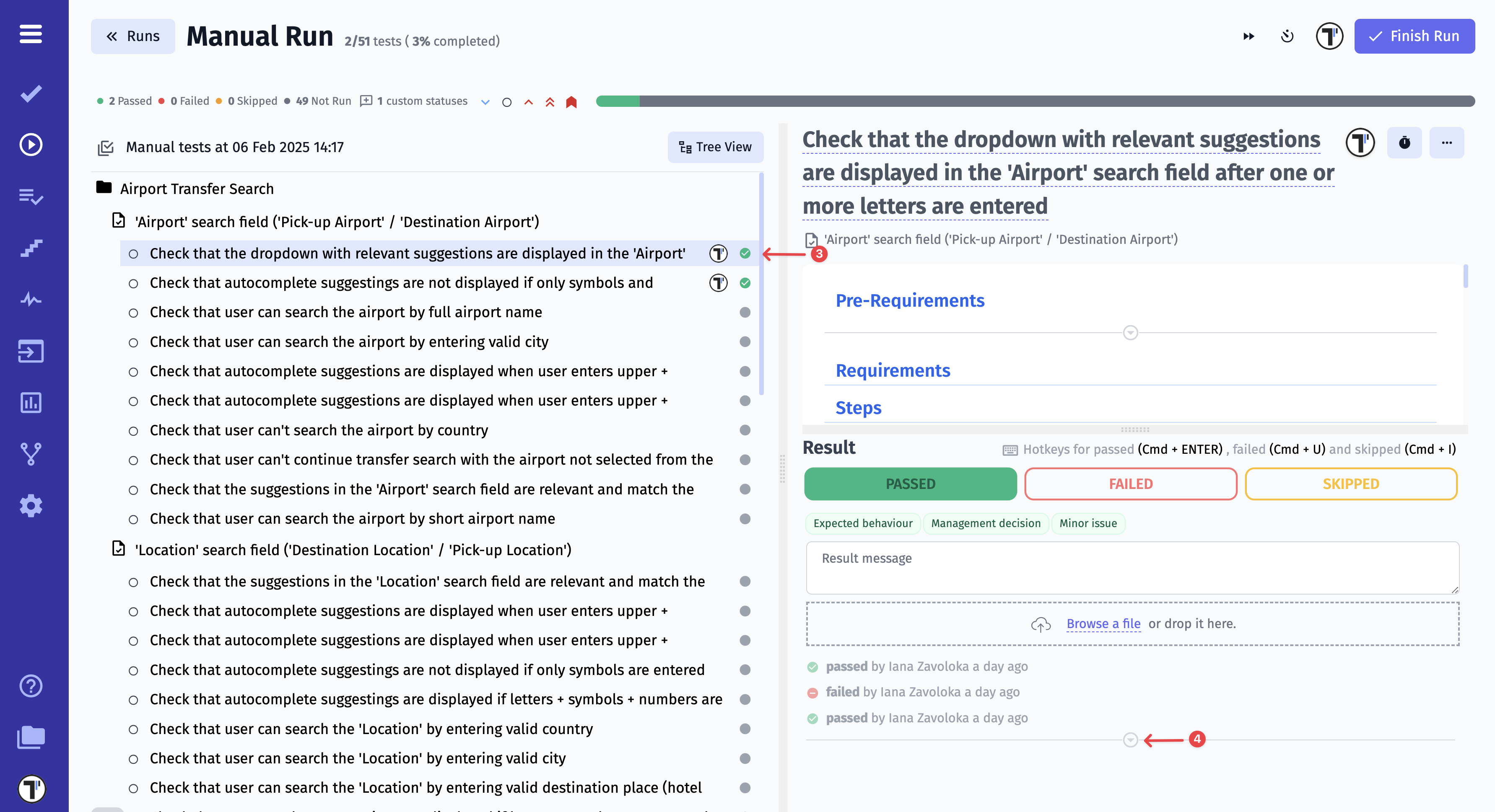 Testomat.io - Test Case History