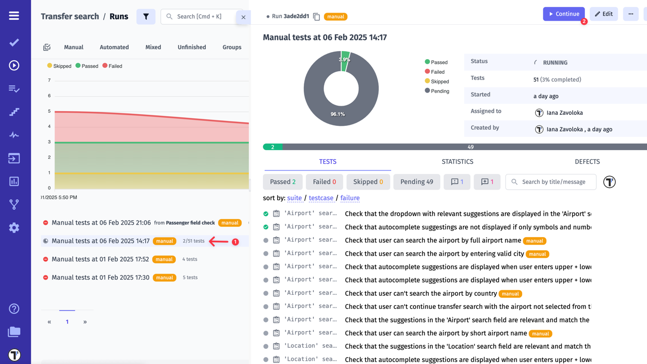 Testomat.io - Test Case History