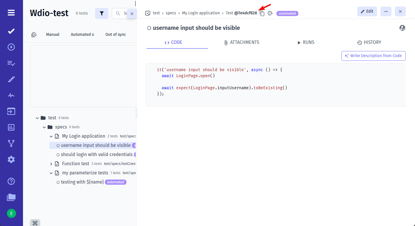 Testomat.io - Auto-assign Ids in Tests