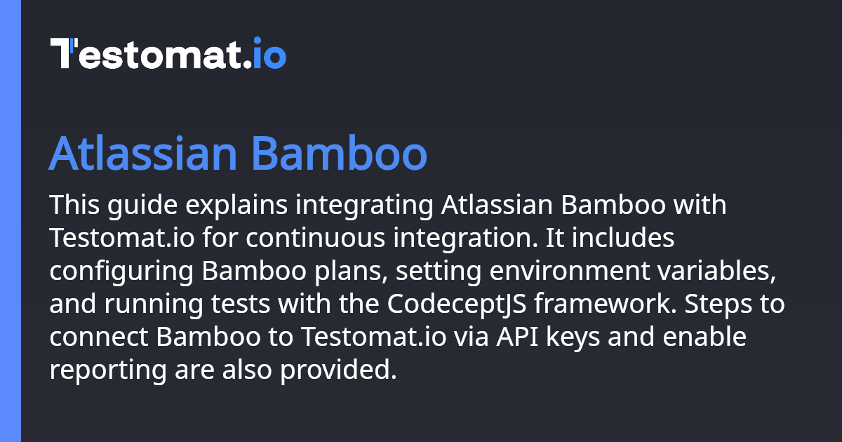Atlassian Bamboo | Docs