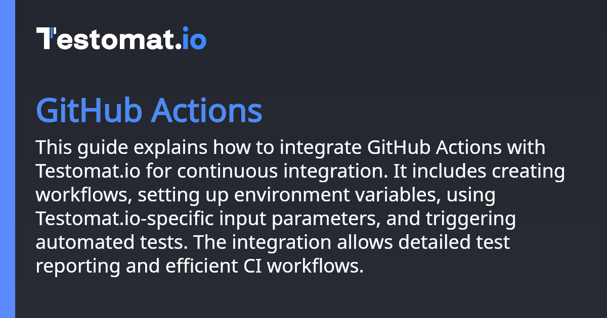 GitHub Actions | Docs