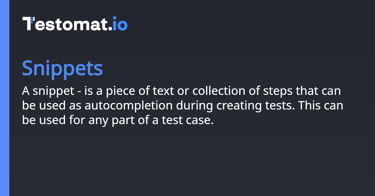 Snippets | Docs