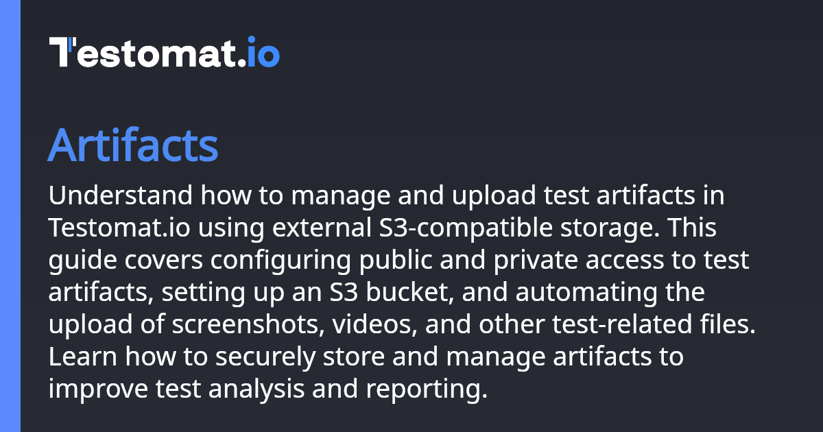 Artifacts | Docs