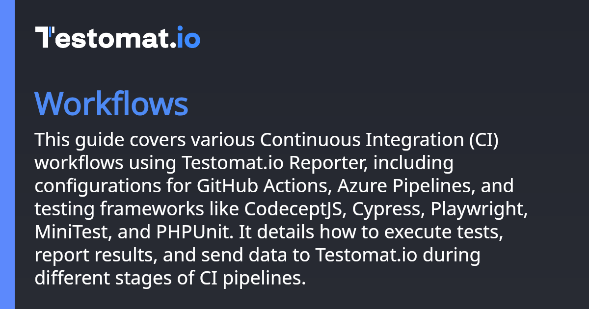 Workflows | Docs